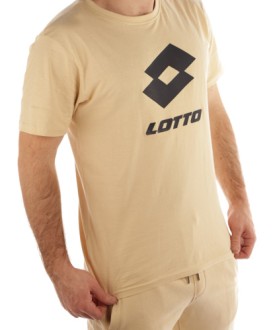 LOTTO T-Shirt Big Logo Sport Beige Adulte