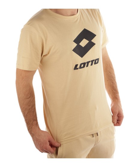 LOTTO T-Shirt Big Logo Sport Beige Adulte